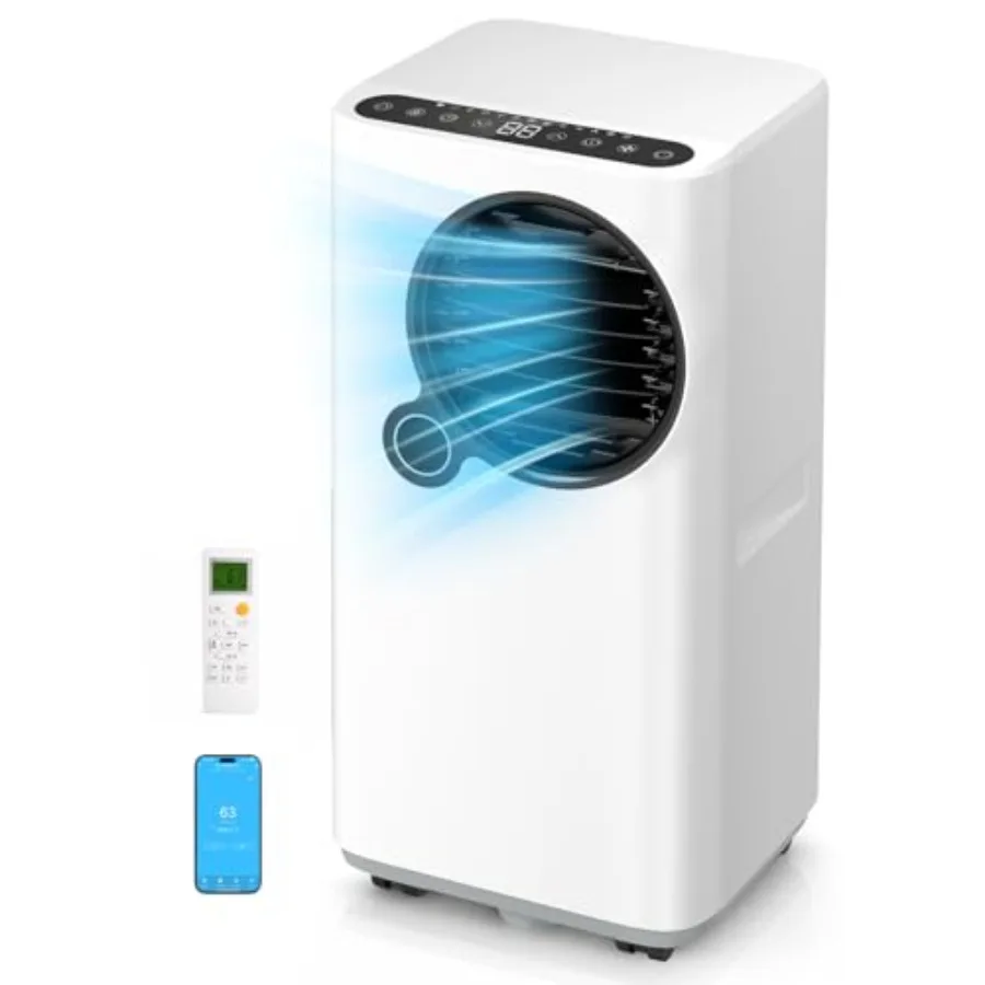 Portable air conditioner for large rooms up to 750 sq. ft., stainless steel finish, white, 16, 000 BTU with WiFi app control, q
Portable air conditioner for large rooms up to 750 sq. ft., stainless steel finish, white, 16, 000 BTU with WiFi app control, q