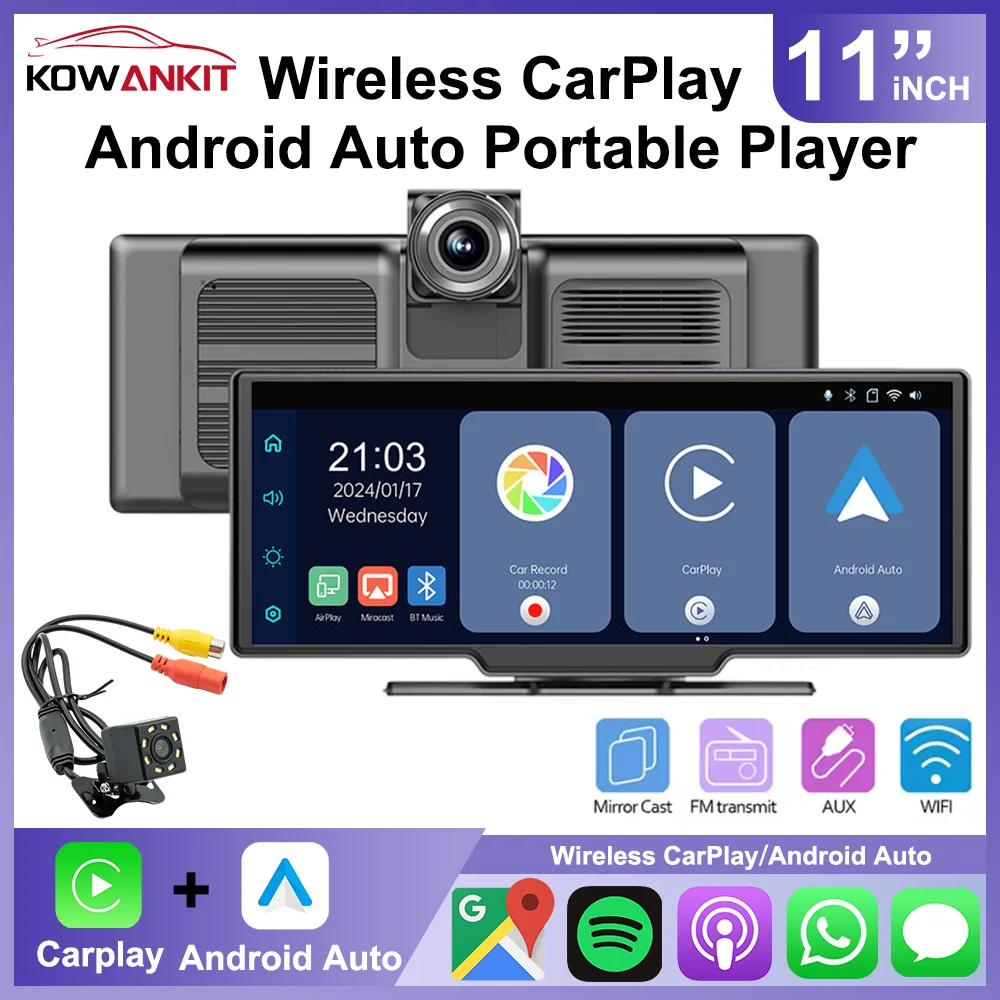 Universal 10'' Carplay Android Auto Car Touchscreen Wireless Carplay Screen Portable Carplay Car Screen with Wireless Car Stereo
Universal 10'' Carplay Android Auto Car Touchscreen Wireless Carplay Screen Portable Carplay Car Screen with Wireless Car Stereo