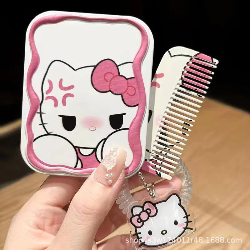 Новое милое зеркало Hello Kitty Kawaii, портативное складное зеркало для макияжа, расческа, встроенный набор, карманное зеркало, подарок для девушки на день рождения
Новое милое зеркало Hello Kitty Kawaii, портативное складное зеркало для макияжа, расческа, встроенный набор, карманное зеркало, подарок для девушки на день рождения