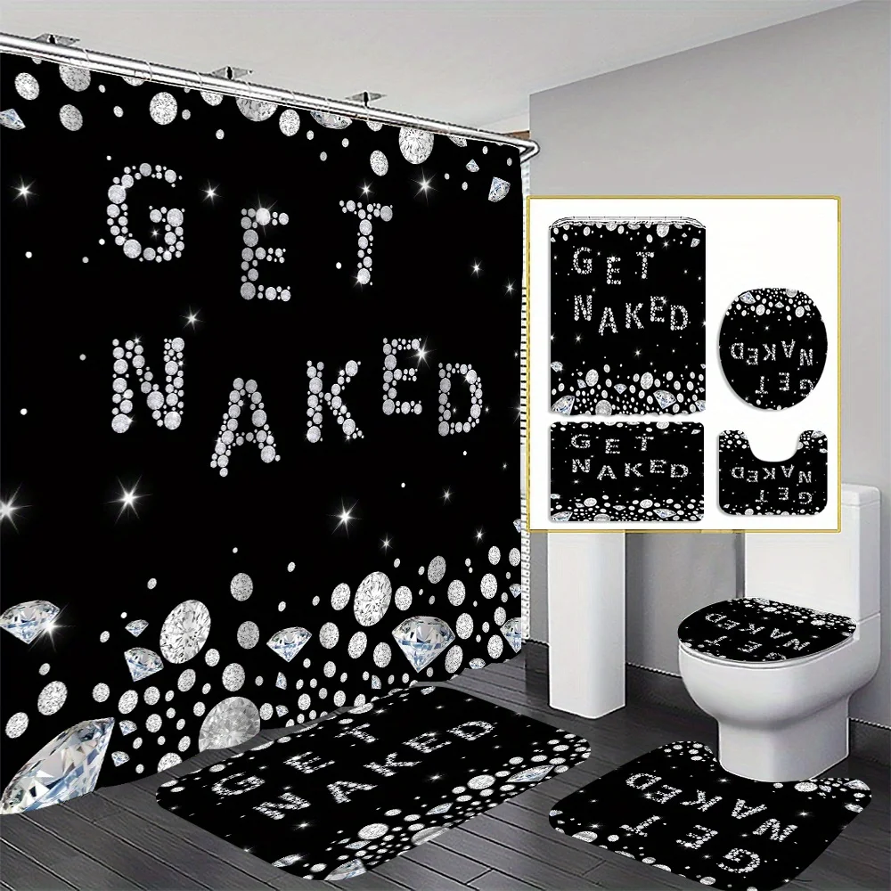 Get Naked Bathroom Set: Shower Curtain, Mat, Towel, Toilet Cover - 4Pcs Waterproof Decor for an Enjoyable Fun Bath
Get Naked Bathroom Set: Shower Curtain, Mat, Towel, Toilet Cover - 4Pcs Waterproof Decor for an Enjoyable Fun Bath