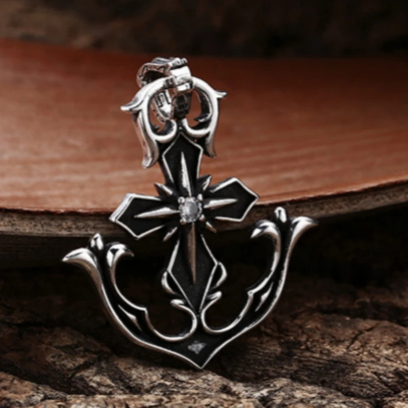 Подвески BOCAI S925 из стерлингового серебра для женщин и мужчин, новые модные винтажные украшения с якорем и крестом, инкрустированные цирконами, в стиле панк, оптом
Подвески BOCAI S925 из стерлингового серебра для женщин и мужчин, новые модные винтажные украшения с якорем и крестом, инкрустированные цирконами, в стиле панк, оптом