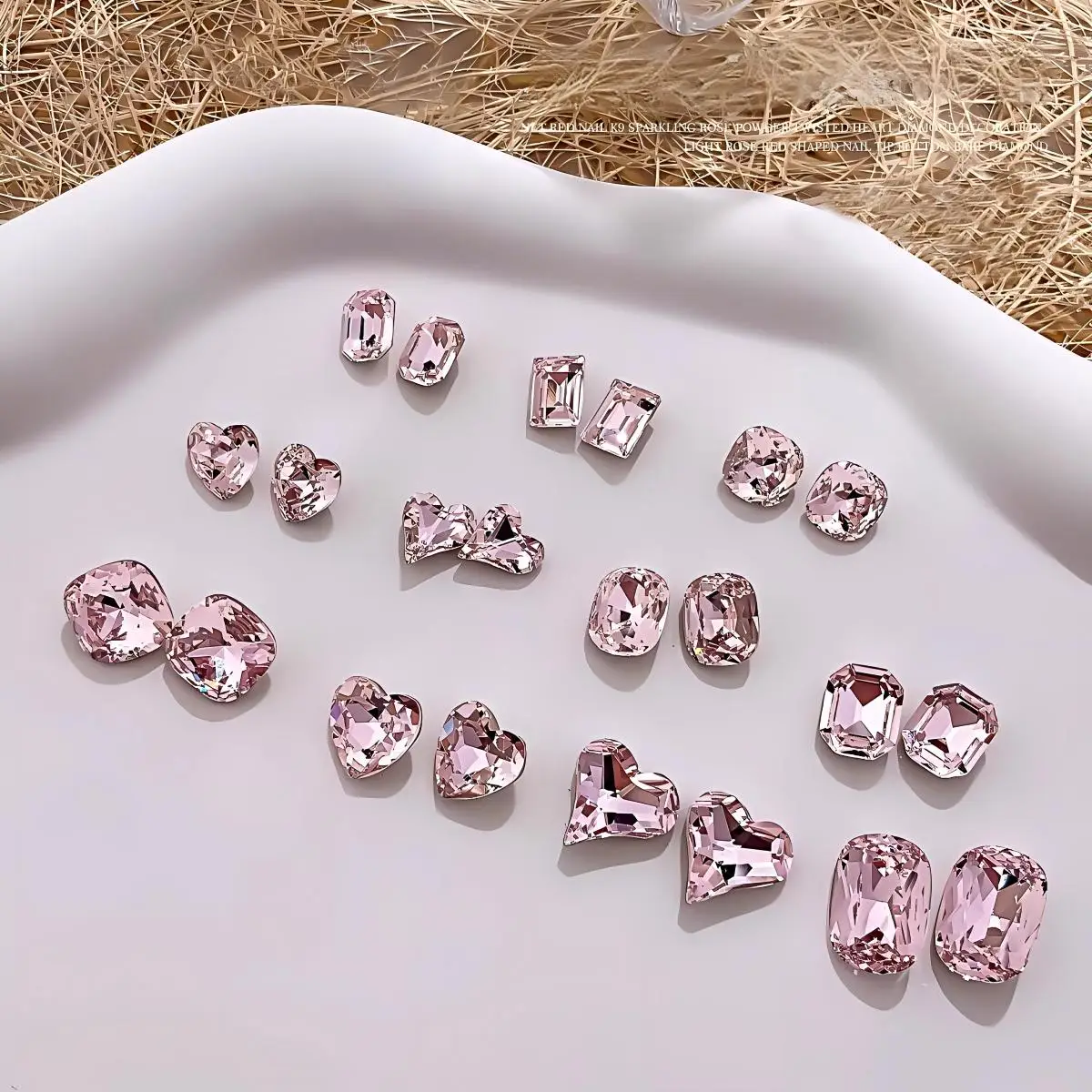 6PCS Rose Pink K9 Glass Rhinestone Cherry Blossom Pink Fancy-Shaped Rhinestones For Soft-Style Nail Decorative Accessories
6PCS Rose Pink K9 Glass Rhinestone Cherry Blossom Pink Fancy-Shaped Rhinestones For Soft-Style Nail Decorative Accessories