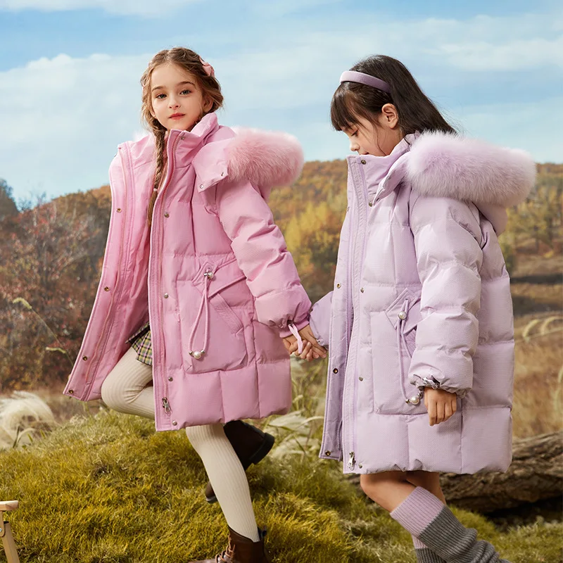 UNITIM Russian Winter Down Jacket For Girls 90% White Duck Down Thick Warm Long Teenage Girl Parka 5-14 Years Kids Outwear Coat
UNITIM Russian Winter Down Jacket For Girls 90% White Duck Down Thick Warm Long Teenage Girl Parka 5-14 Years Kids Outwear Coat