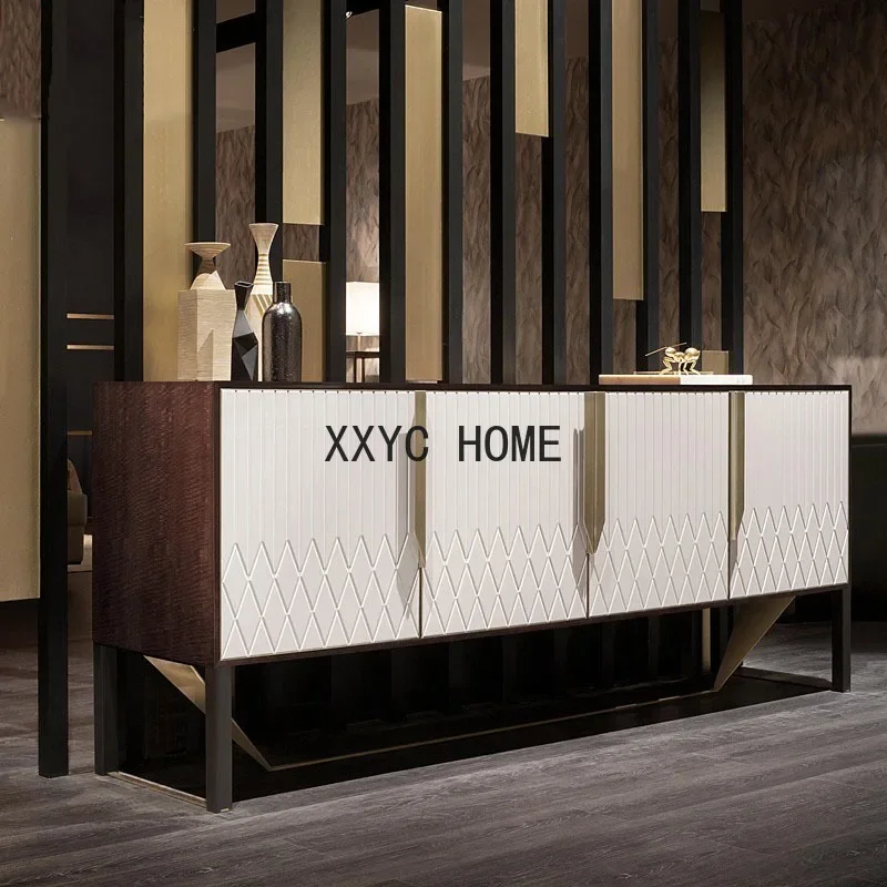 Italian Light Luxury Solid Wood TV Cabinet Metal Audiovisual Cabinet Simple Stainless Steel Floor Cabinet High Curio
Italian Light Luxury Solid Wood TV Cabinet Metal Audiovisual Cabinet Simple Stainless Steel Floor Cabinet High Curio