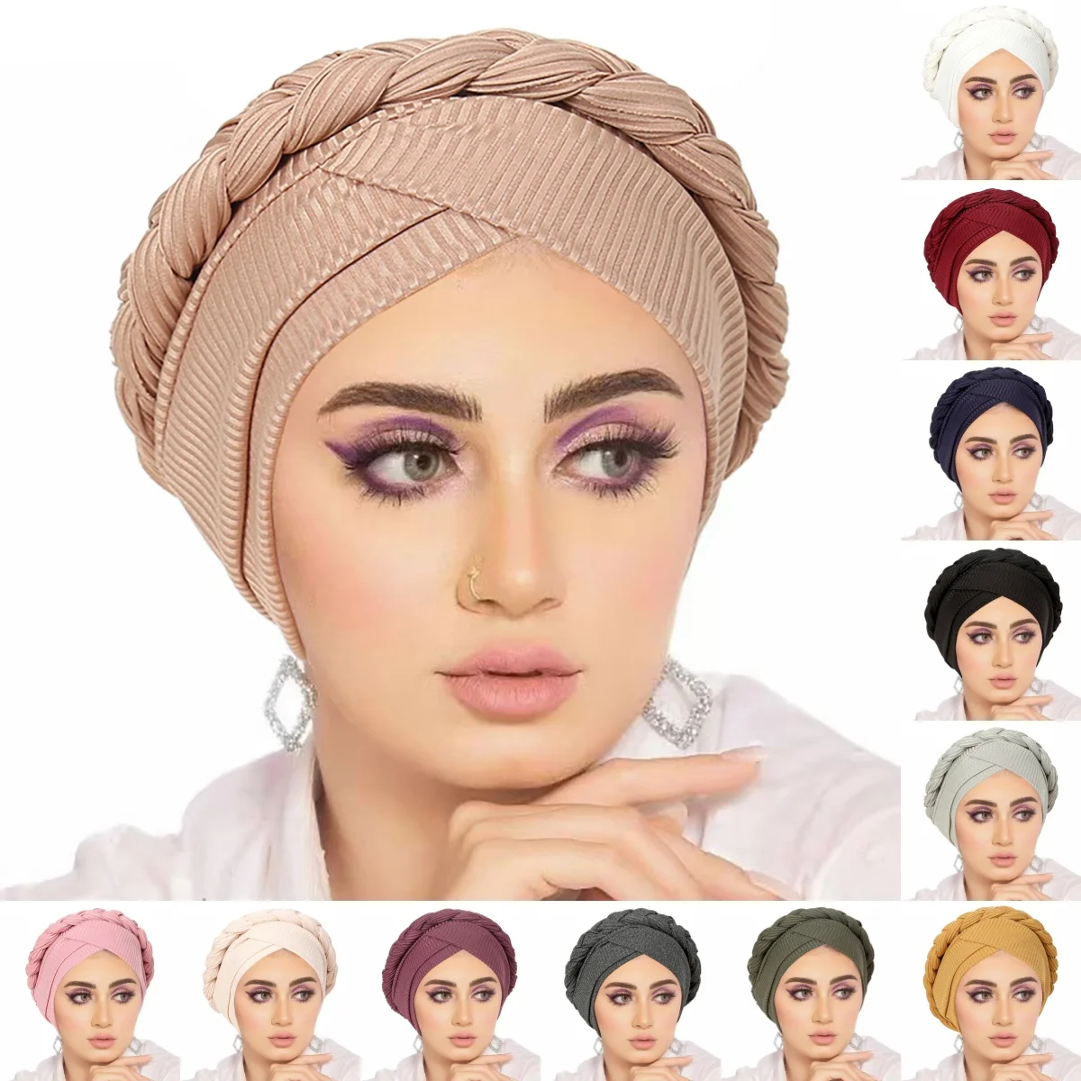 Forehead Cross Indian Hat Turban Women Chemo Cap Braids Headscarf Muslim Hijab Bonnet Beanies Hair Loss Head Wrap Turbante Mujer
Forehead Cross Indian Hat Turban Women Chemo Cap Braids Headscarf Muslim Hijab Bonnet Beanies Hair Loss Head Wrap Turbante Mujer
