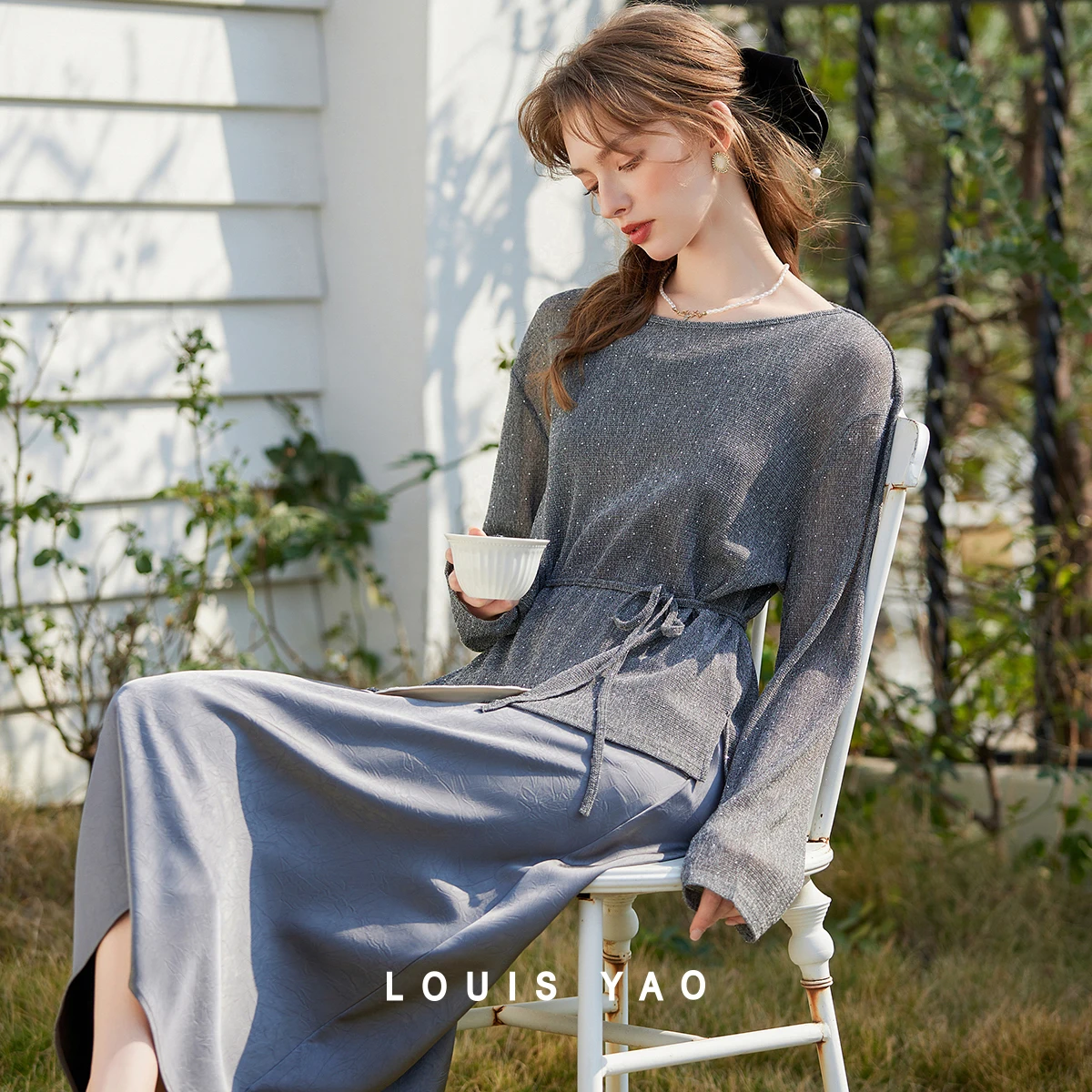 LOUIS YAO Women's Matching Sets 2026 French Micro-Shimmer Mesh Two-Piece Dress Set Detachable Belt Long Sleeve Top + Cami Dress
LOUIS YAO Women's Matching Sets 2026 French Micro-Shimmer Mesh Two-Piece Dress Set Detachable Belt Long Sleeve Top + Cami Dress