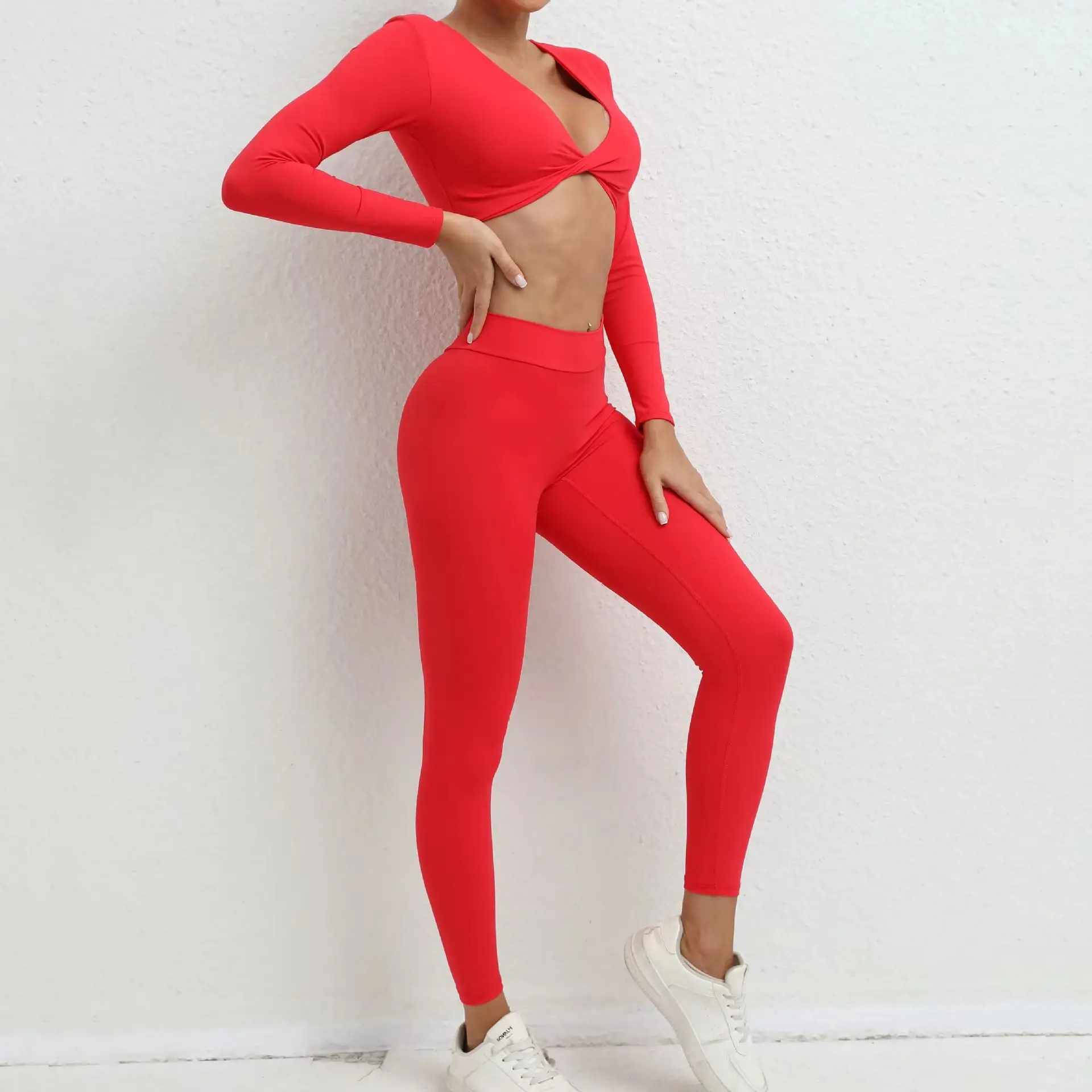 Одежда для йоги из двух предметов, леггинсы с эффектом пуш-ап, спортивный костюм для спортзала, женский комплект для бега, женская спортивная одежда, женский костюм-рубашка с длинными рукавами
Одежда для йоги из двух предметов, леггинсы с эффектом пуш-ап, спортивный костюм для спортзала, женский комплект для бега, женская спортивная одежда, женский костюм-рубашка с длинными рукавами