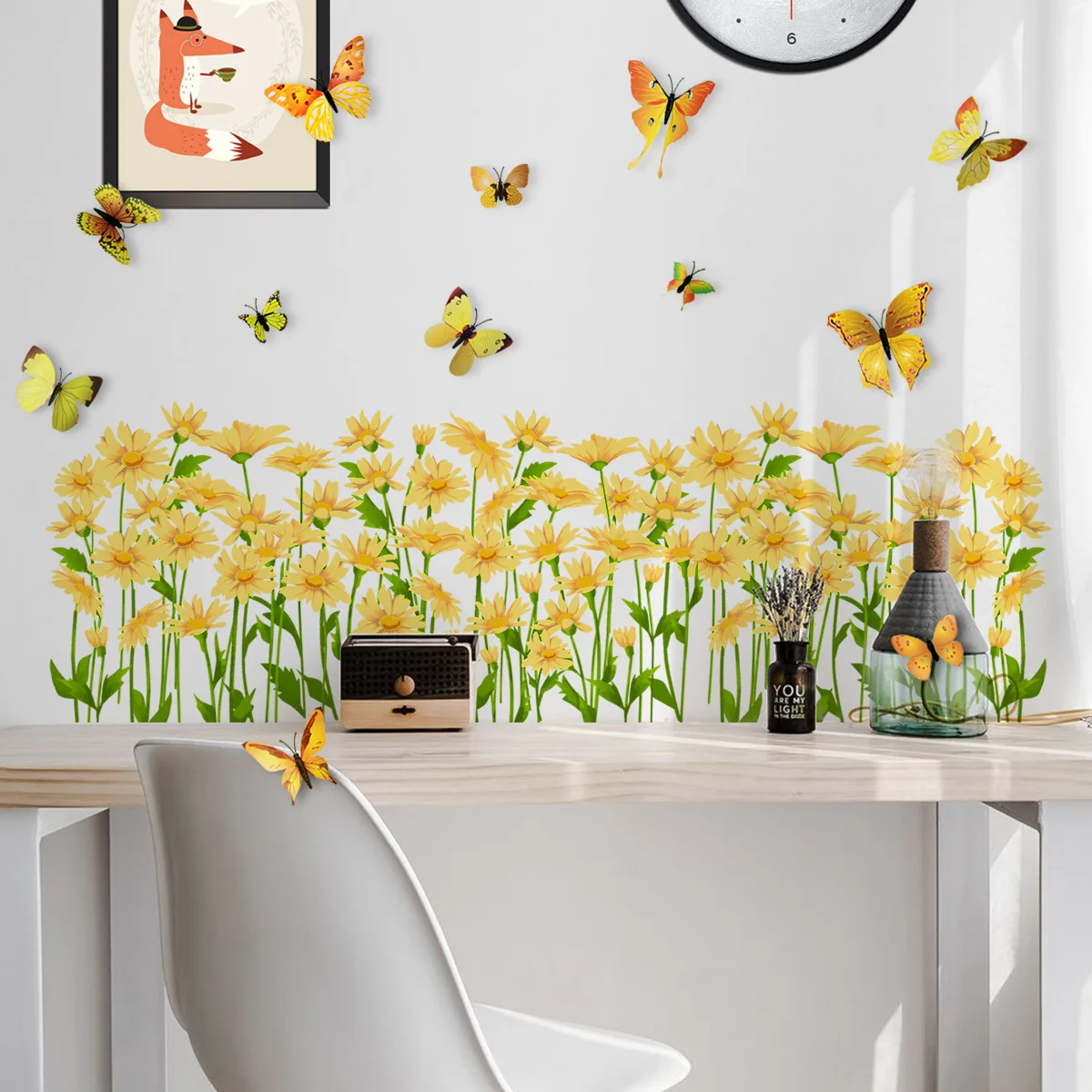 Green Plant Flower Butterfly Wall Sticker Background Wall Room Decoration Wall Sticker 
Green Plant Flower Butterfly Wall Sticker Background Wall Room Decoration Wall Sticker