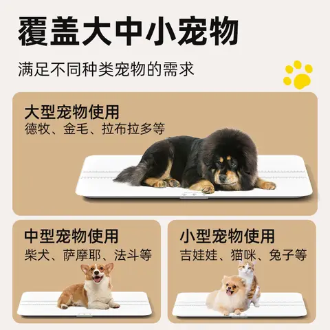 Heavy‑duty Large Pet Weighing Scale, Veterinary Clinic Electronic Weight Meter, High‑accuracy for Big Pets Up to 180kg