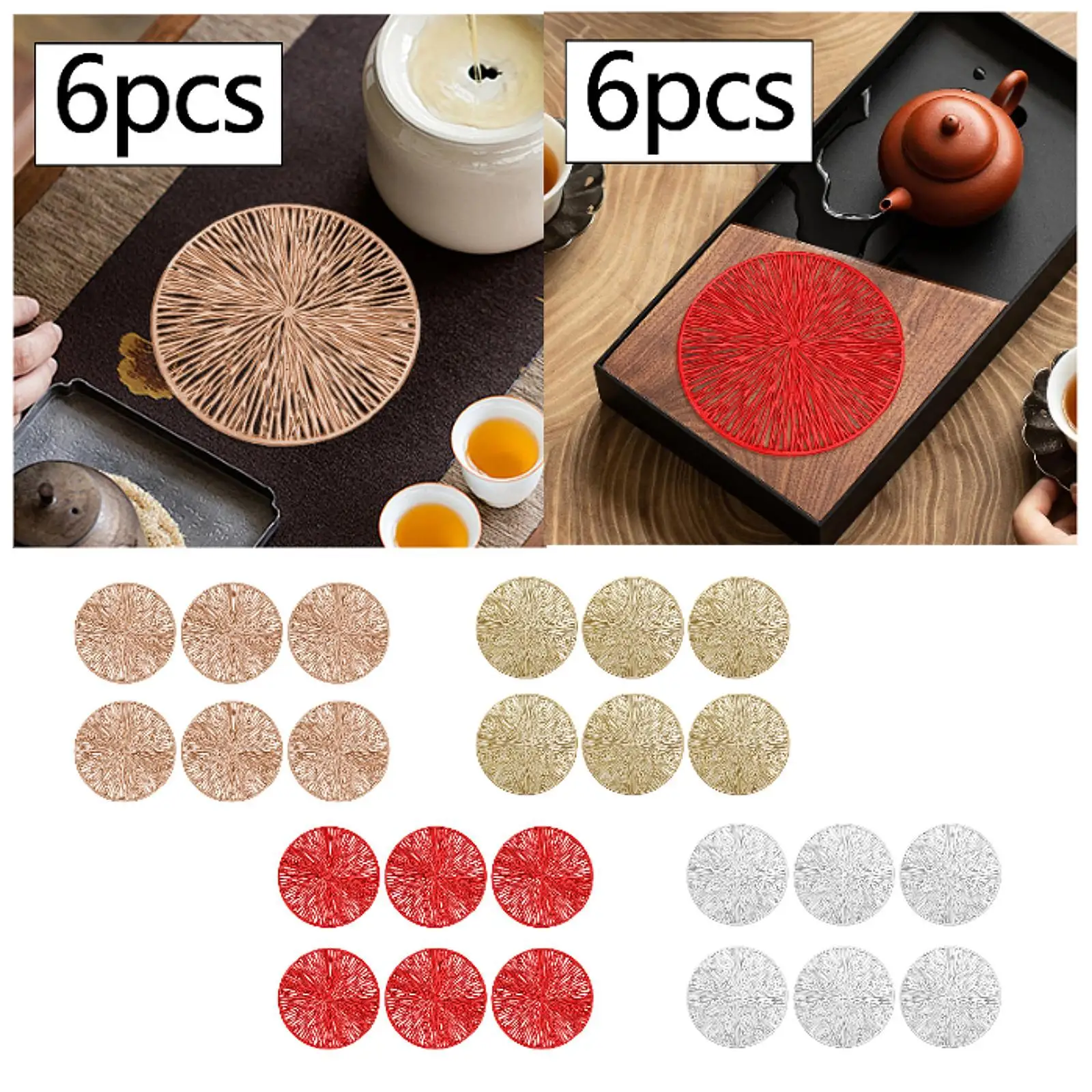 6x 4" Drink Coasters Set Insulated Heat Resistant Lightweight Home Decor Mug Mat for Farmhouse Home Coffee Table Garden Office
6x 4" Drink Coasters Set Insulated Heat Resistant Lightweight Home Decor Mug Mat for Farmhouse Home Coffee Table Garden Office