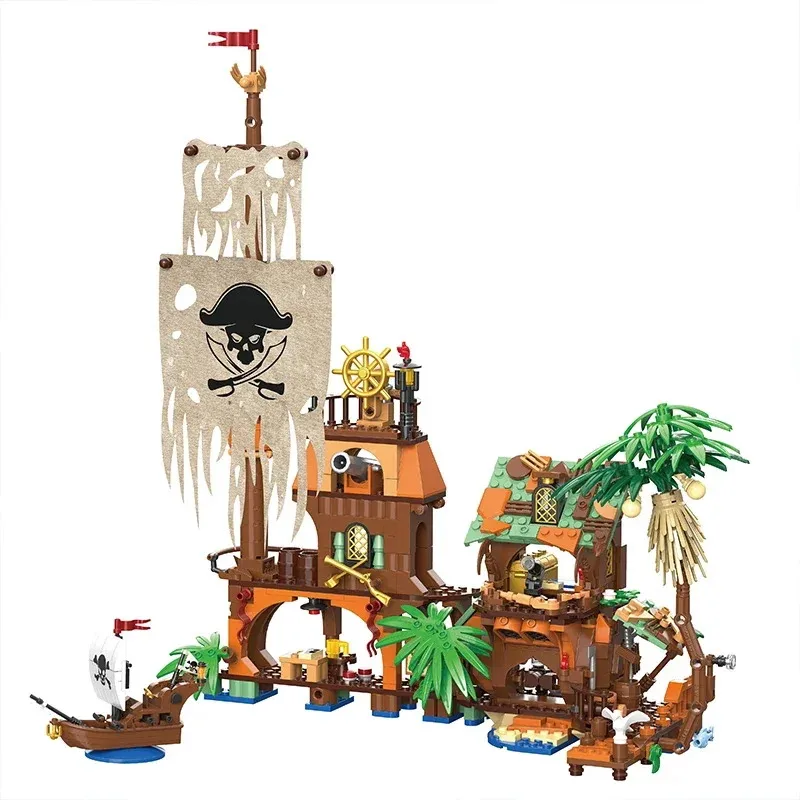 833PCS Pirate Fortune Harbor Building Blocks 2-in-1 Pirate Wharf Building Model Bricks Desktop Decoration Educational Toys Gifts
833PCS Pirate Fortune Harbor Building Blocks 2-in-1 Pirate Wharf Building Model Bricks Desktop Decoration Educational Toys Gifts