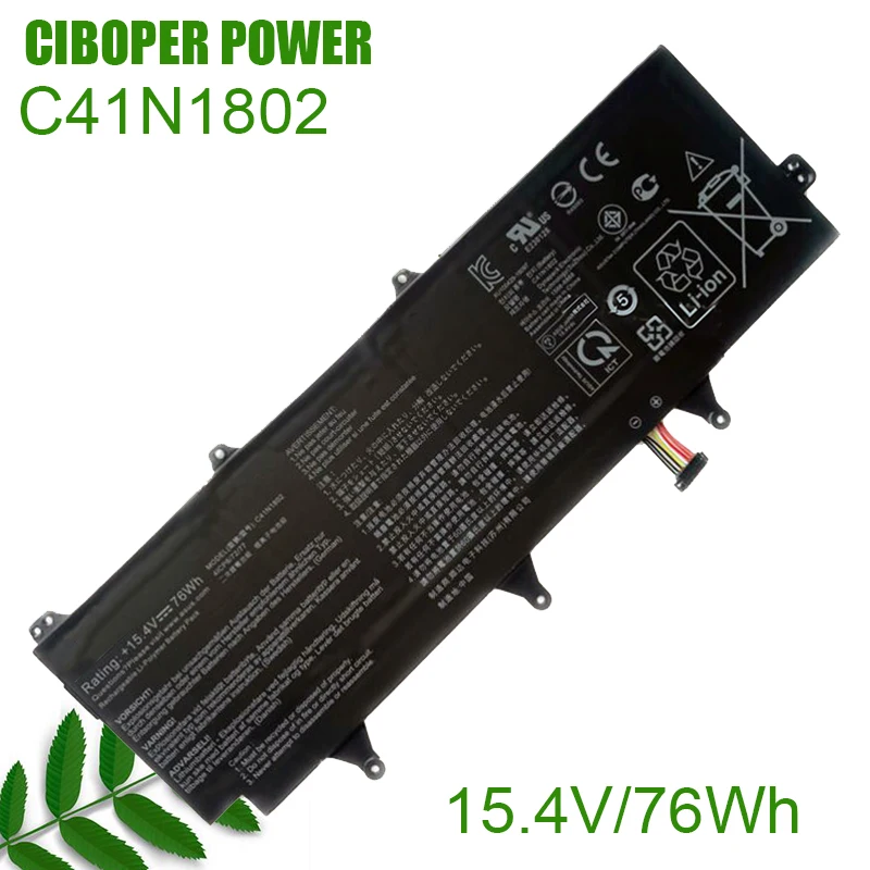 CP Аккумулятор для ноутбука C41N1802 0B200-03140100 76Wh для ROG Zephyrus S 3s Plus GX701 GX701GW GX701GX GX701G GX701GWR GX735GW GX735GX
CP Аккумулятор для ноутбука C41N1802 0B200-03140100 76Wh для ROG Zephyrus S 3s Plus GX701 GX701GW GX701GX GX701G GX701GWR GX735GW GX735GX
