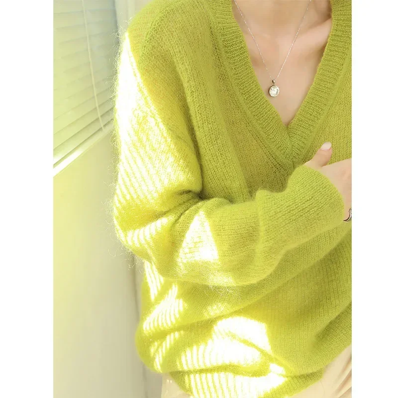 Casual Fashion Solid Sweater Women Knitted Slim White Pullovers Long Sleeve Tops 2024 Autumn Winter V-Neck Jumpers Female C206
Casual Fashion Solid Sweater Women Knitted Slim White Pullovers Long Sleeve Tops 2024 Autumn Winter V-Neck Jumpers Female C206