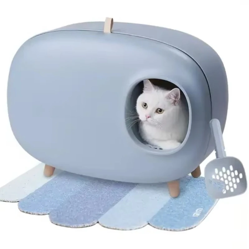 Fully Closed Cat Toilet Simple Design Cat Litter Box with Accessories
Fully Closed Cat Toilet Simple Design Cat Litter Box with Accessories