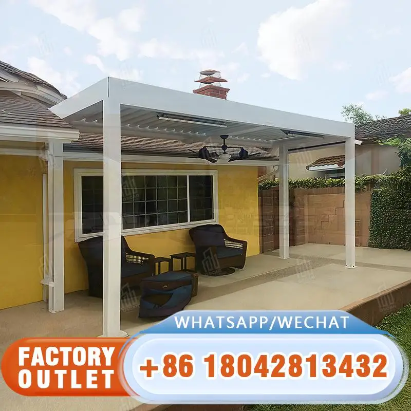 7x7 7x7m Aluminium Louvered Roof Outdoor Shading Canopy with Rain Sensor Bioclimatic Louver Roof for Garden Patio Balcony Pergo
7x7 7x7m Aluminium Louvered Roof Outdoor Shading Canopy with Rain Sensor Bioclimatic Louver Roof for Garden Patio Balcony Pergo
