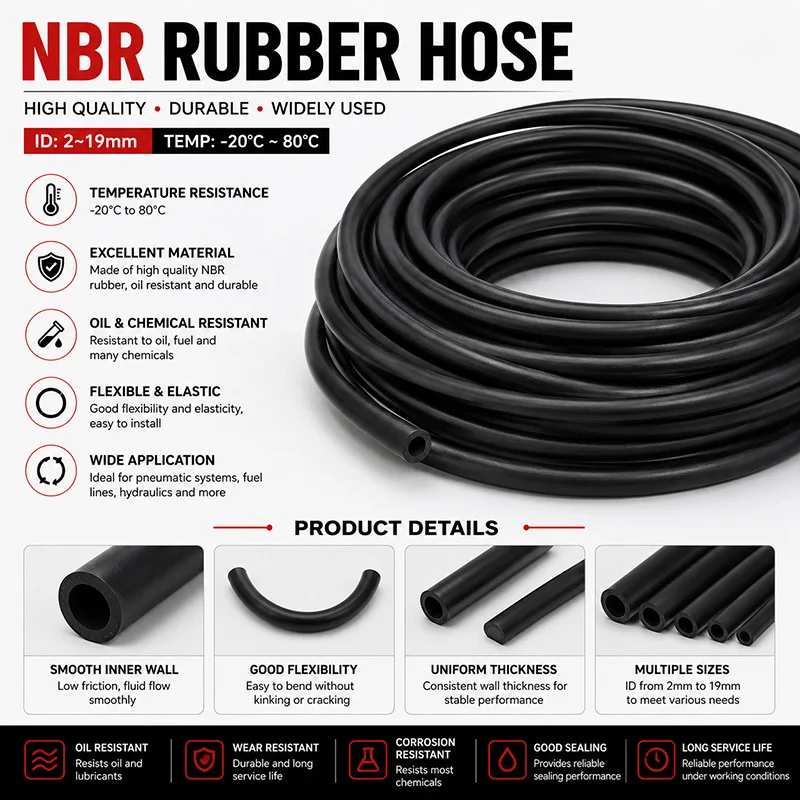 NBR Fuel Line Nitrile Rubber Hose ID 2 2.5 3 4 4.5 5 6 7 8 10 13 16 19mm Diesel Petrol Water Tube Engine Pipe For Car/Motorcycle
NBR Fuel Line Nitrile Rubber Hose ID 2 2.5 3 4 4.5 5 6 7 8 10 13 16 19mm Diesel Petrol Water Tube Engine Pipe For Car/Motorcycle