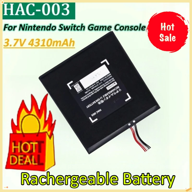 Battery HAC-003 HAC 003 3.7V 4310mAh for Nintendo Switch 2017 Game Console HAC-001 Internal Upgrade High Quality Battery
Battery HAC-003 HAC 003 3.7V 4310mAh for Nintendo Switch 2017 Game Console HAC-001 Internal Upgrade High Quality Battery