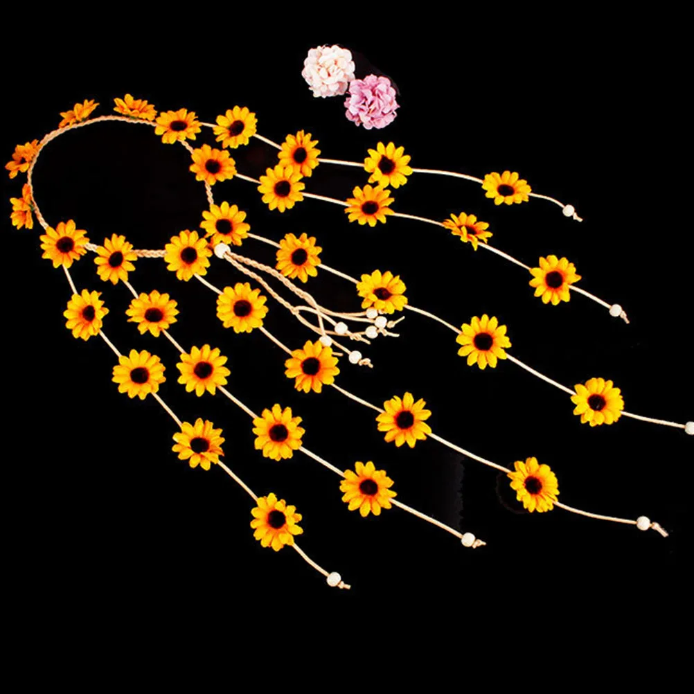 2Pcs Boho Headband Bridal Garland Daisy Hair Accessories Women Flower Headdress Holiday Party Cosplay Photoshoot
2Pcs Boho Headband Bridal Garland Daisy Hair Accessories Women Flower Headdress Holiday Party Cosplay Photoshoot