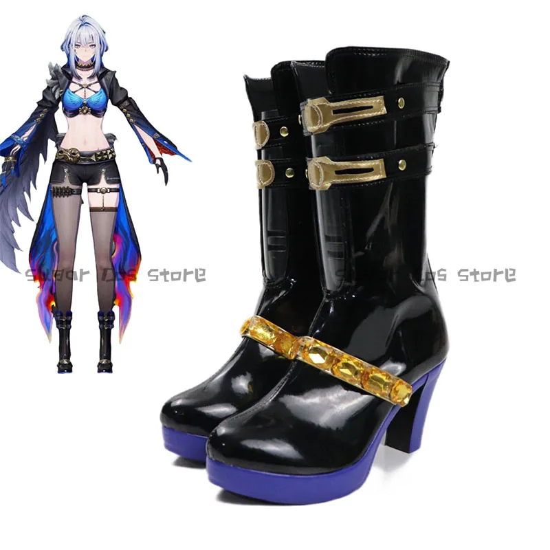 Wuthering Waves Galbrena Game Обувь для косплея Сапоги Черные длинные сапоги из искусственной кожи на высоком каблуке 6 см Хэллоуин Карнавальная вечеринка Опора для взрослых
Wuthering Waves Galbrena Game Обувь для косплея Сапоги Черные длинные сапоги из искусственной кожи на высоком каблуке 6 см Хэллоуин Карнавальная вечеринка Опора для взрослых