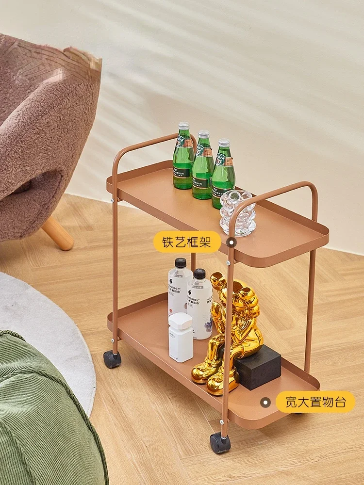 Internet Celebrity Movable Trolley Side Cabinet Double-Layer Storage Rack Small Apartment Living Room Coffee Table
Internet Celebrity Movable Trolley Side Cabinet Double-Layer Storage Rack Small Apartment Living Room Coffee Table