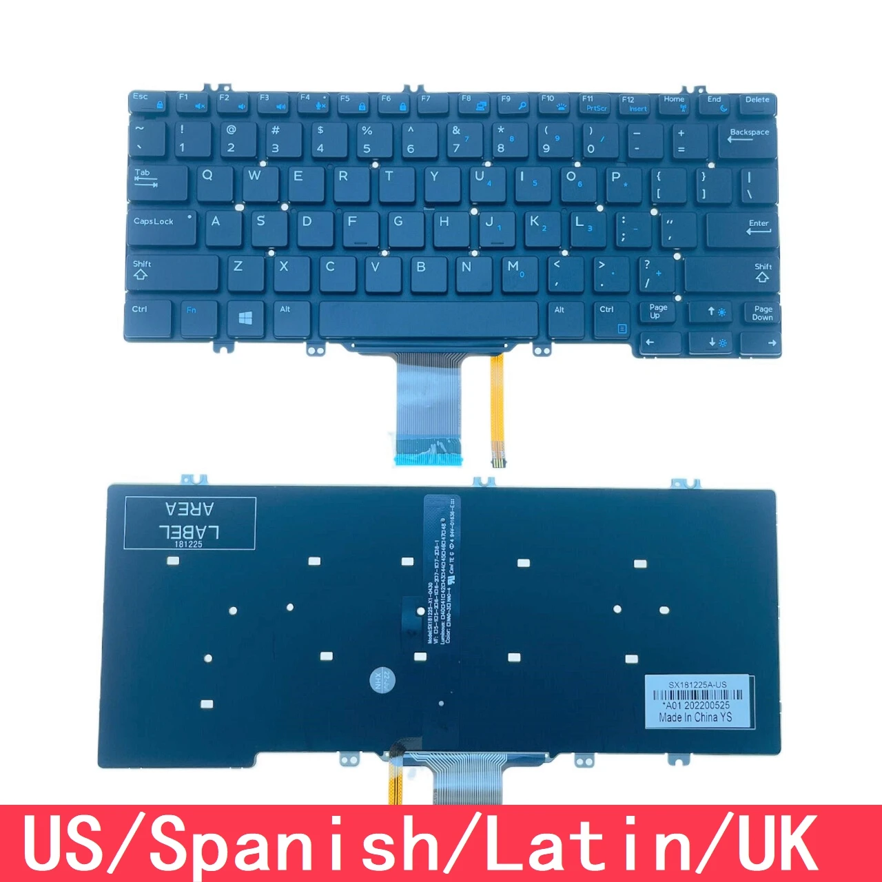 Клавиатура для ноутбука Dell Latitude E5280 5288 5289 7280 E7380 E7220, США, испанская, латинская, Великобритания, с подсветкой 0GDRR0
Клавиатура для ноутбука Dell Latitude E5280 5288 5289 7280 E7380 E7220, США, испанская, латинская, Великобритания, с подсветкой 0GDRR0