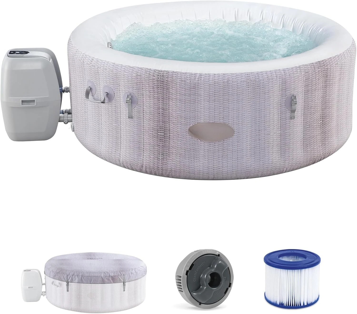 2 To 4 Person Inflatable Hot Tub, Round Energy-Efficient Portable Outdoor Spa with 120 AirJets, 71" X 26",Outdoor Hot Tubs
2 To 4 Person Inflatable Hot Tub, Round Energy-Efficient Portable Outdoor Spa with 120 AirJets, 71" X 26",Outdoor Hot Tubs