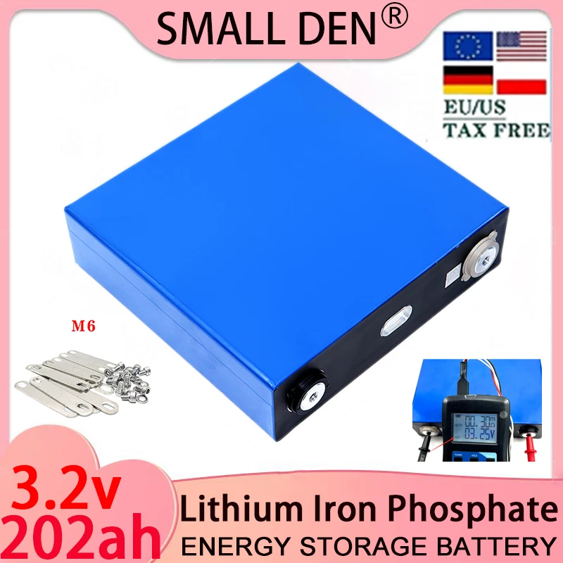 3.2v 202Ah Lifepo4 rechargeable battery high-power DIY 12v 24V electric vehicle EV RV solar energy storage golf cart tax-free
3.2v 202Ah Lifepo4 rechargeable battery high-power DIY 12v 24V electric vehicle EV RV solar energy storage golf cart tax-free