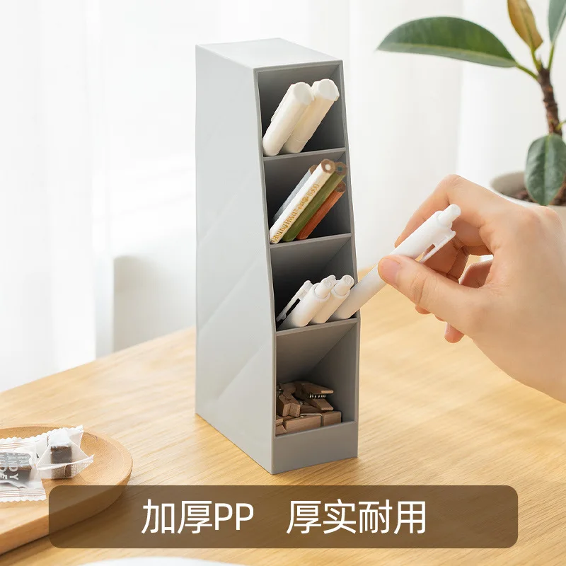 Multifunctional Desktop Four-grid Storage Box Office Oblique Pen Holder Rectangular Creative Oblique Insert Pen Holder
Multifunctional Desktop Four-grid Storage Box Office Oblique Pen Holder Rectangular Creative Oblique Insert Pen Holder