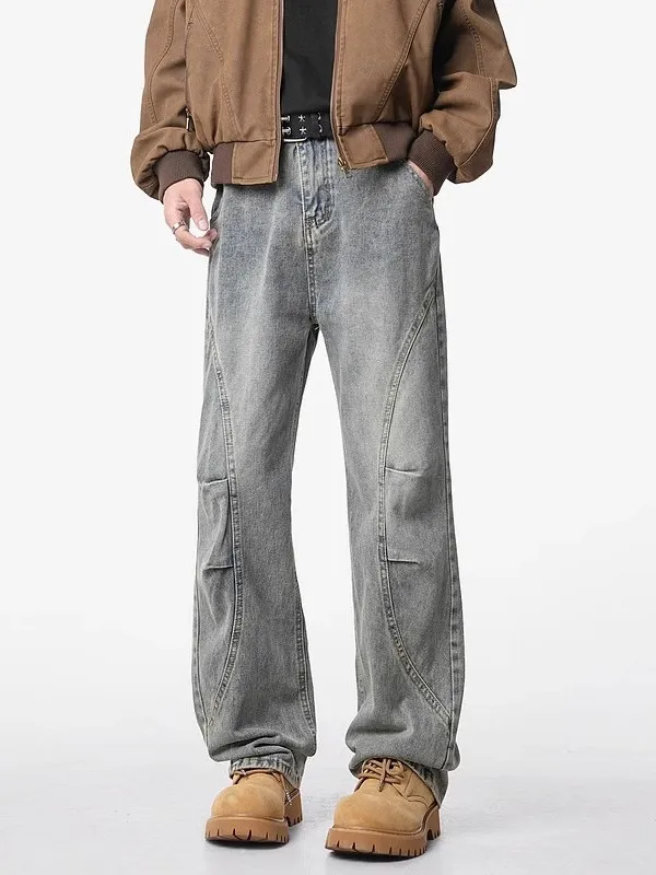 Retro American Cleanfit Men's Jeans Loose High Street Versatile Wide Leg Knife Long Pants Youthful Trendy Water Waed Denim
Retro American Cleanfit Men's Jeans Loose High Street Versatile Wide Leg Knife Long Pants Youthful Trendy Water Waed Denim