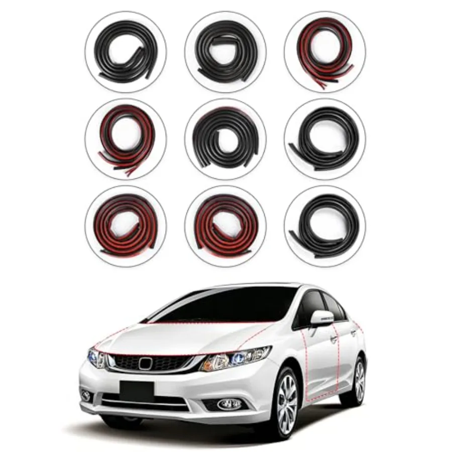 Weather Stripping Door Seal Civic 9th Gen, Rubber Seal Weather Strip Kit, Soundproof Noise Insulation Dustproof for Front/Rear
Weather Stripping Door Seal Civic 9th Gen, Rubber Seal Weather Strip Kit, Soundproof Noise Insulation Dustproof for Front/Rear
