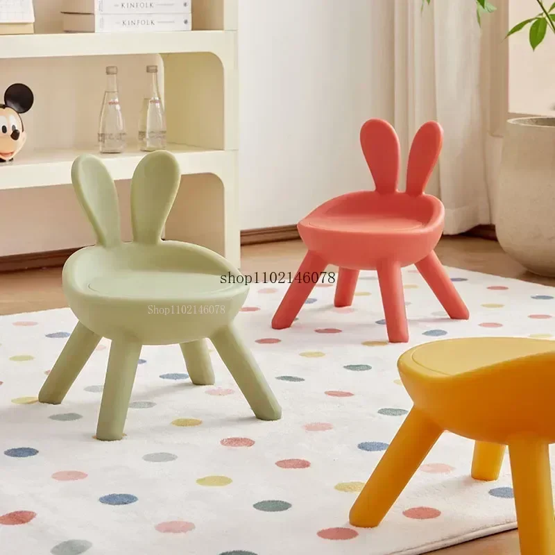 Household Plastic Small Chair Backrest Shoe Changing Ottomans Cartoon Stool Living Room Creative Small Bench Rabbit Shape Chair
Household Plastic Small Chair Backrest Shoe Changing Ottomans Cartoon Stool Living Room Creative Small Bench Rabbit Shape Chair