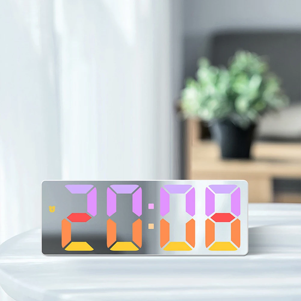 Color Changing Electronic Clock Big Digits Sleep Button 4 Level Brightness 12/24 Hour Conversion Table Clock For Living Bedroom
Color Changing Electronic Clock Big Digits Sleep Button 4 Level Brightness 12/24 Hour Conversion Table Clock For Living Bedroom