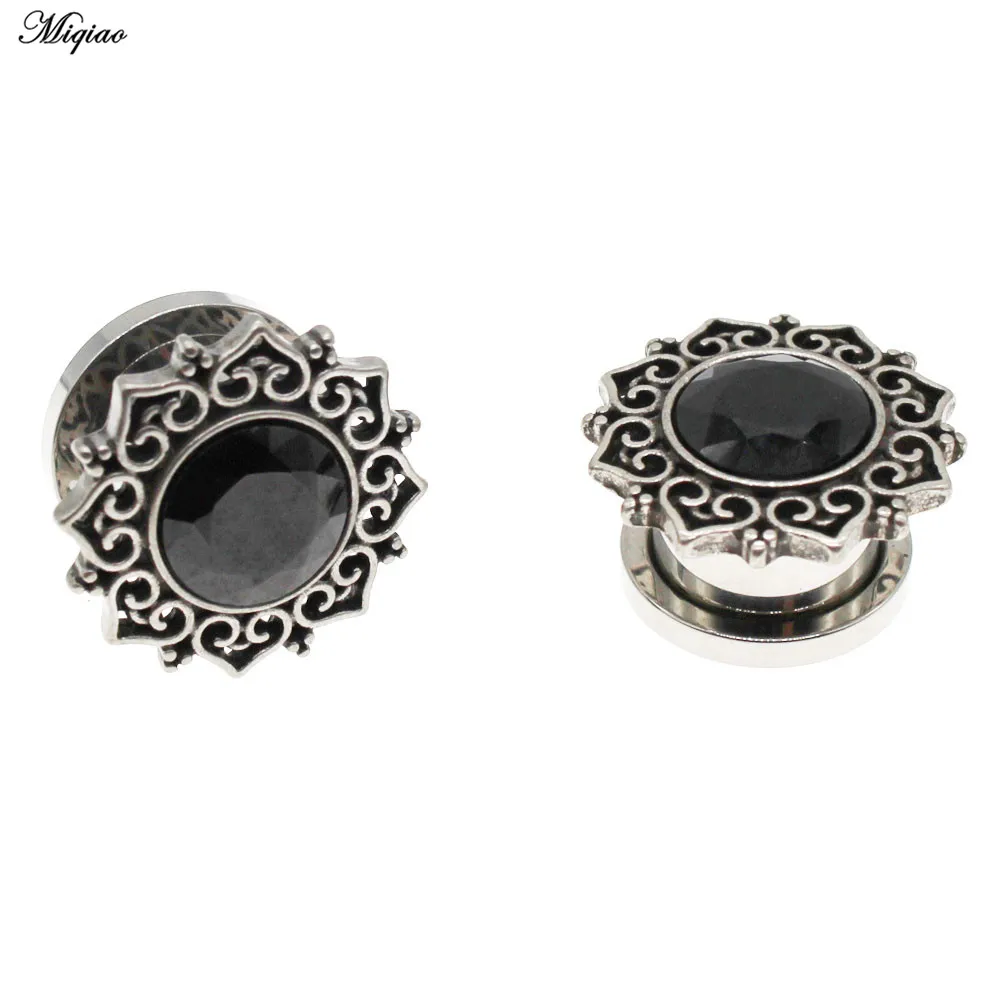 Miqiao 2pc Stainless Steel Zircon Vintage Flower Screw Ear Plugs and Tunnels Ear Gauges Expanders Jewelry Picercing
Miqiao 2pc Stainless Steel Zircon Vintage Flower Screw Ear Plugs and Tunnels Ear Gauges Expanders Jewelry Picercing