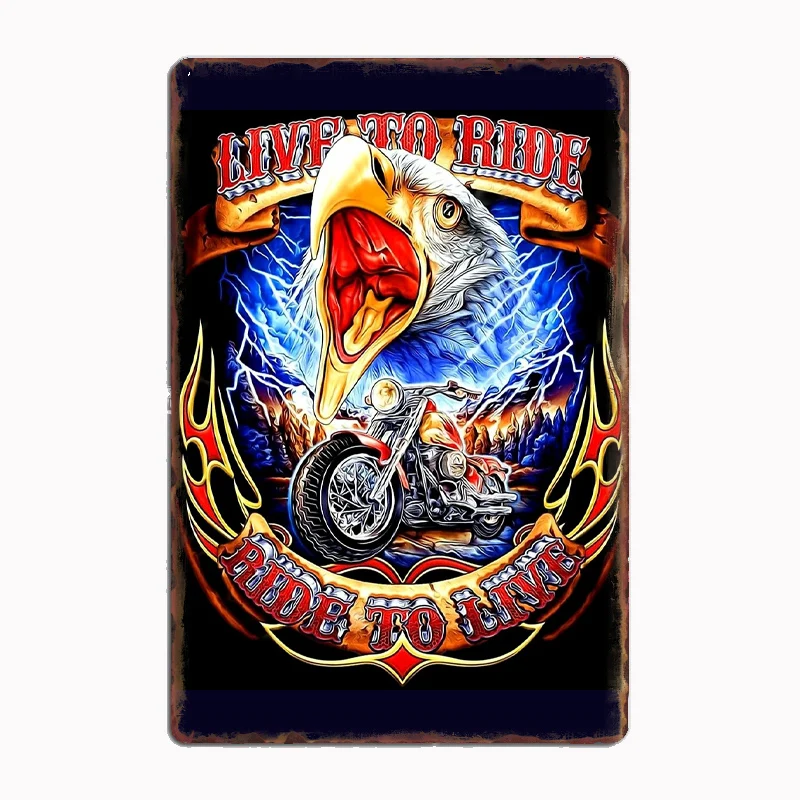 Eagles Live To Ride Ride To Live Metal Sign Poster Garage Room Decor Automobile Club Custom Tin Vintage Home Wall Decor
Eagles Live To Ride Ride To Live Metal Sign Poster Garage Room Decor Automobile Club Custom Tin Vintage Home Wall Decor