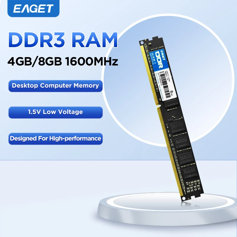 Eaget DDR3 PC RAM Memoria 4GB 8GB 16GB 1600MHz DIMM Desktop Computer Memory Rams For Computador PC
Eaget DDR3 PC RAM Memoria 4GB 8GB 16GB 1600MHz DIMM Desktop Computer Memory Rams For Computador PC