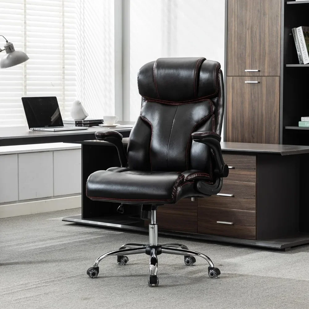 Office Executive Chair High Back Leather Chair with Lumbar Support, Ergonomic Computer Desk Chair with Flip-up Armrest
Office Executive Chair High Back Leather Chair with Lumbar Support, Ergonomic Computer Desk Chair with Flip-up Armrest
