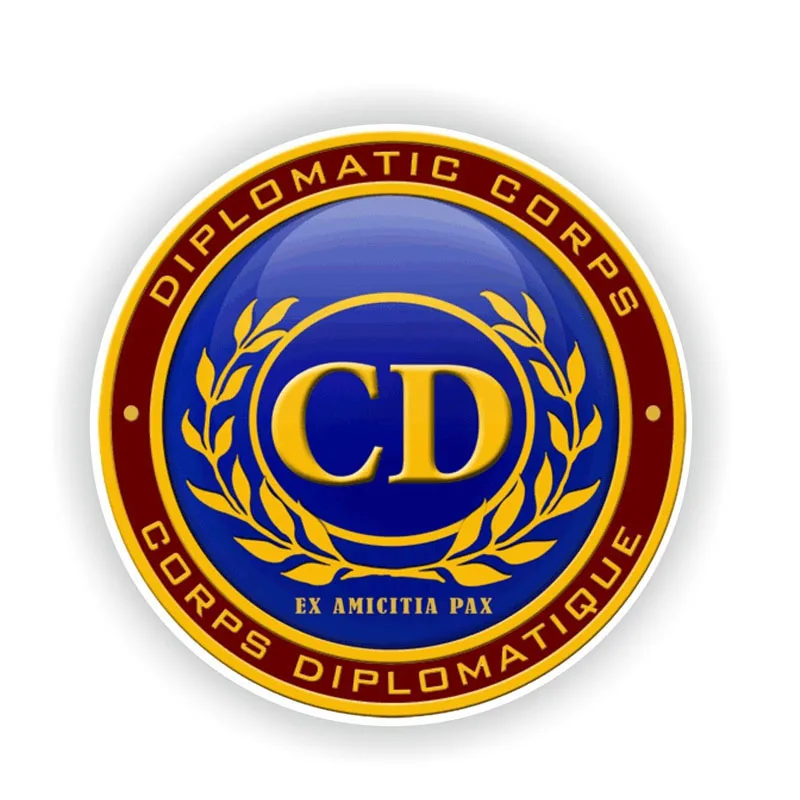 Hot Sale Round CD CORPS Diplomatic Seal Car Sticker Cover Scratches Vinyl Decals Waterproof Bumper PVC Decor Car Accessories
Hot Sale Round CD CORPS Diplomatic Seal Car Sticker Cover Scratches Vinyl Decals Waterproof Bumper PVC Decor Car Accessories