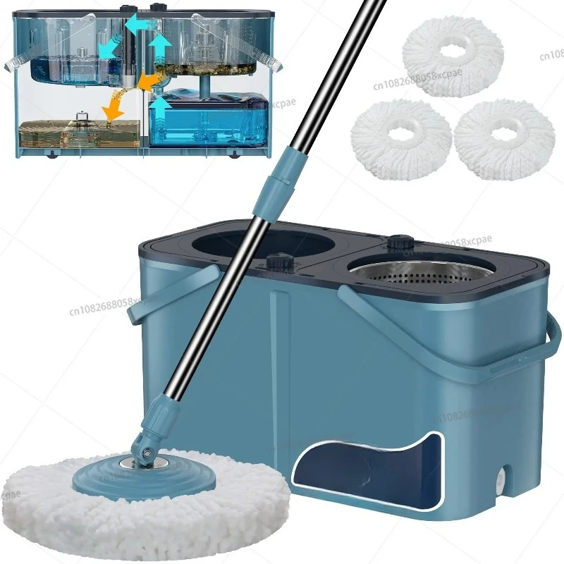 Clean Round Mop and Bucket Set with Rotating Water Squeezer To Separate Clean and Dirty Water for Floor Cleaning, 360 Degree
Clean Round Mop and Bucket Set with Rotating Water Squeezer To Separate Clean and Dirty Water for Floor Cleaning, 360 Degree