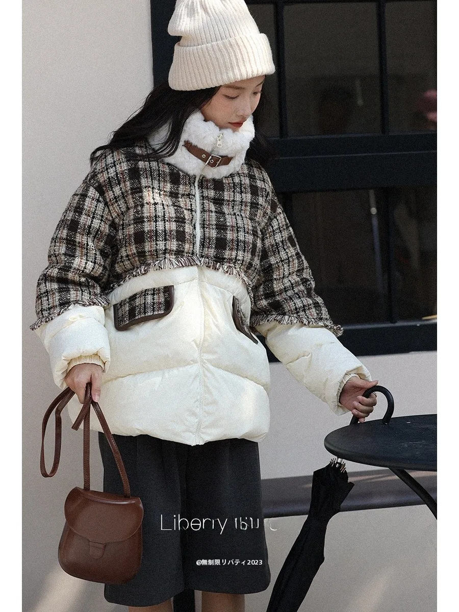 Thick White Duck down Puffer Jacket Winter 2023 Design Sense Plaid Stand Collar Warm Outerwear Women's Fashion Retro Commute ...
Thick White Duck down Puffer Jacket Winter 2023 Design Sense Plaid Stand Collar Warm Outerwear Women's Fashion Retro Commute ...