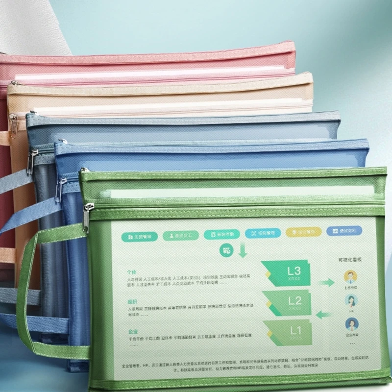 Mesh Zipper Pouch Document Bag A4 Size Zip File Folders Plastic Envelopes Folders for School Office Supplies File Pocket
Mesh Zipper Pouch Document Bag A4 Size Zip File Folders Plastic Envelopes Folders for School Office Supplies File Pocket