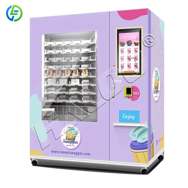 Customized Cupcake Vending Machine Big Capacity Fresh Foods Cheeses Salads Sandwiches Vending Machine with Elevator System
Customized Cupcake Vending Machine Big Capacity Fresh Foods Cheeses Salads Sandwiches Vending Machine with Elevator System
