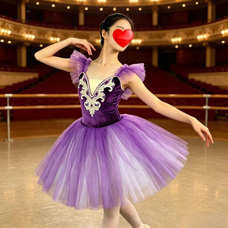 Cute Girls Purple Ballet Tutu Dress Professional Performance Costume For Kids Swan Lake Dancewear vestido de tutu Children's Day
Cute Girls Purple Ballet Tutu Dress Professional Performance Costume For Kids Swan Lake Dancewear vestido de tutu Children's Day