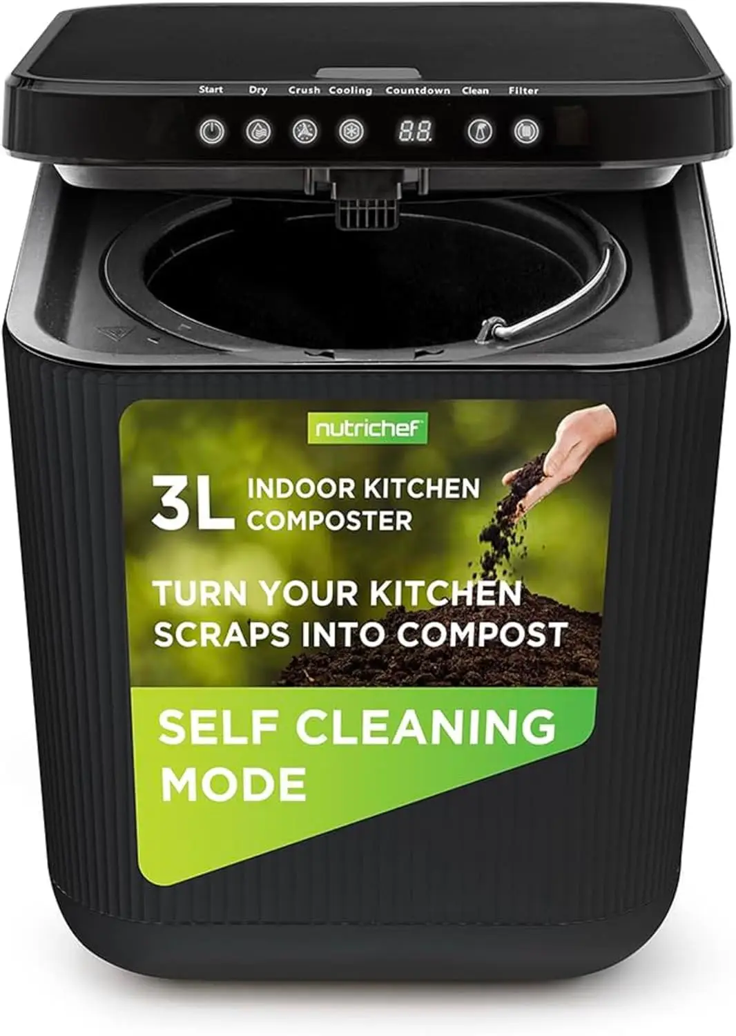 3L Electric Kitchen Composter: Turn Food Scraps into Pre-Compost with Dry, Crush & Cooling Functions for Apartments
3L Electric Kitchen Composter: Turn Food Scraps into Pre-Compost with Dry, Crush & Cooling Functions for Apartments
