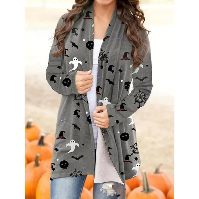 Halloween Theme Print Cardigan Women's Loose Fit Short Outerwear Commute Style F 36331 Floral Design Autumn Season Fashion
Halloween Theme Print Cardigan Women's Loose Fit Short Outerwear Commute Style F 36331 Floral Design Autumn Season Fashion