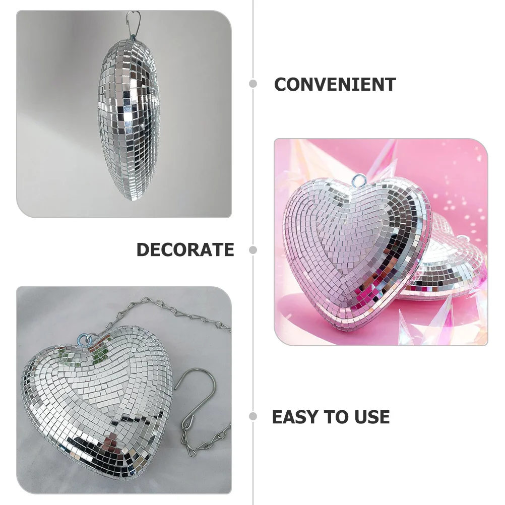 Heart Shaped Mirror Disco Ball Hanging Party Decoration for Home Bar Ktv Wedding Birthday Hanging Disco Ball Party Decoration 
Heart Shaped Mirror Disco Ball Hanging Party Decoration for Home Bar Ktv Wedding Birthday Hanging Disco Ball Party Decoration