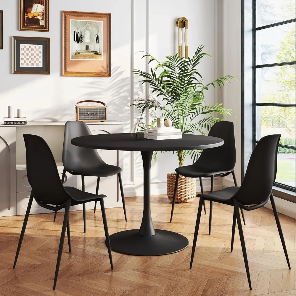 Black Dining Chairs Set of 4, Modern Armless Kitchen Chairs with Metal Legs, Plastic Dining Chair Indoor & Outdoor Use Quick
Black Dining Chairs Set of 4, Modern Armless Kitchen Chairs with Metal Legs, Plastic Dining Chair Indoor & Outdoor Use Quick