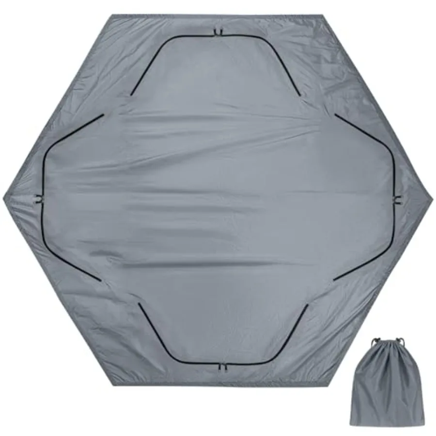 6-Sided Tent Footprint for 6-7 Person 74 Sq.Ft Waterproof Groundsheet for Ice Fishing and Large Camping Tents High-Density 210D
6-Sided Tent Footprint for 6-7 Person 74 Sq.Ft Waterproof Groundsheet for Ice Fishing and Large Camping Tents High-Density 210D