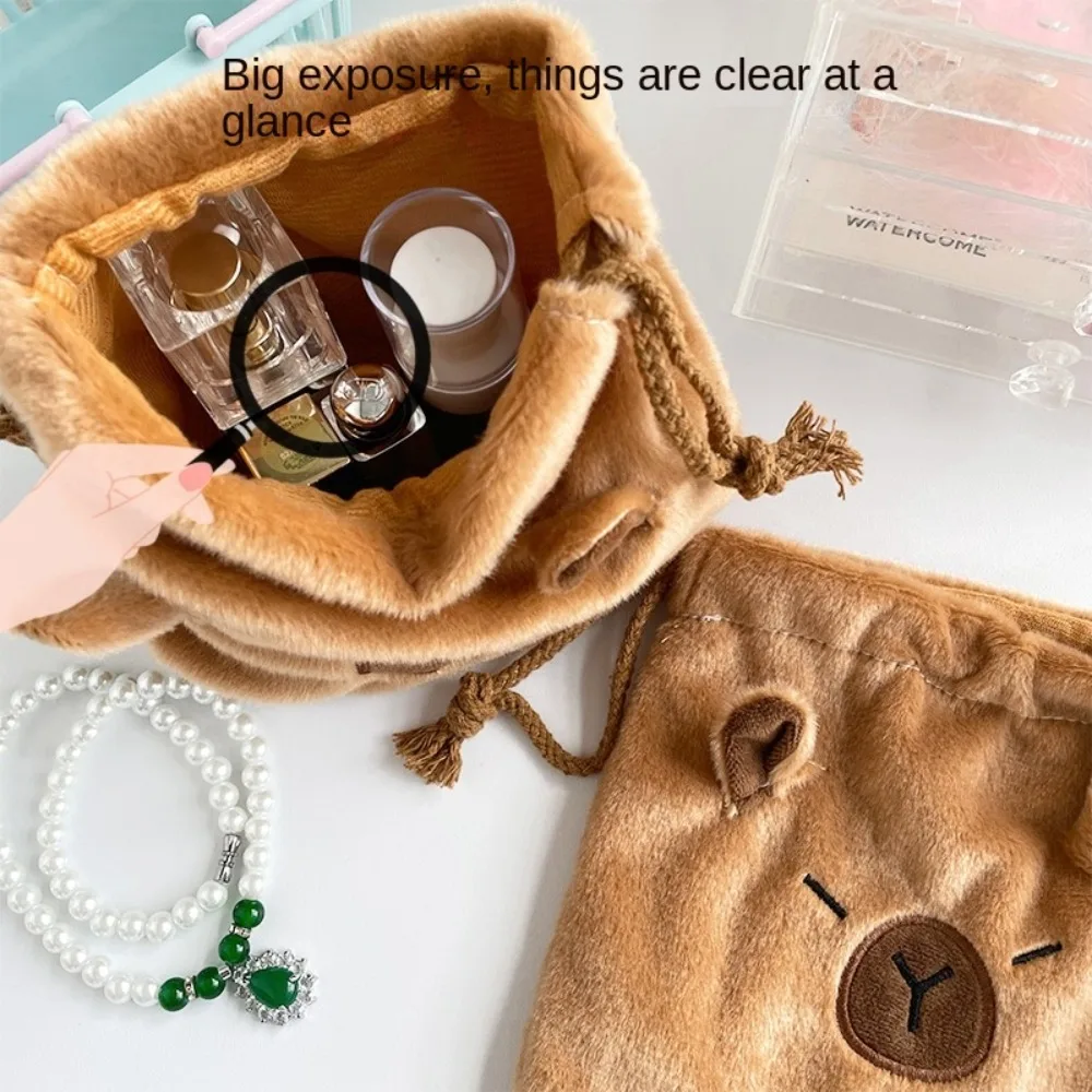 Animal Capybara Plush Bundle Pocket Stuffed Large Capacity Capybara Drawstring Bag Stationery Bag Cute Cartoon Storage Bag Girl
Animal Capybara Plush Bundle Pocket Stuffed Large Capacity Capybara Drawstring Bag Stationery Bag Cute Cartoon Storage Bag Girl