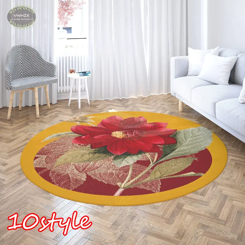 Retro Flower Round Carpet for Living Room Tea Table Sofa Anti-slip Large Rugs Bedroom Office Chair Area Non-slip Mats Home Decor
Retro Flower Round Carpet for Living Room Tea Table Sofa Anti-slip Large Rugs Bedroom Office Chair Area Non-slip Mats Home Decor