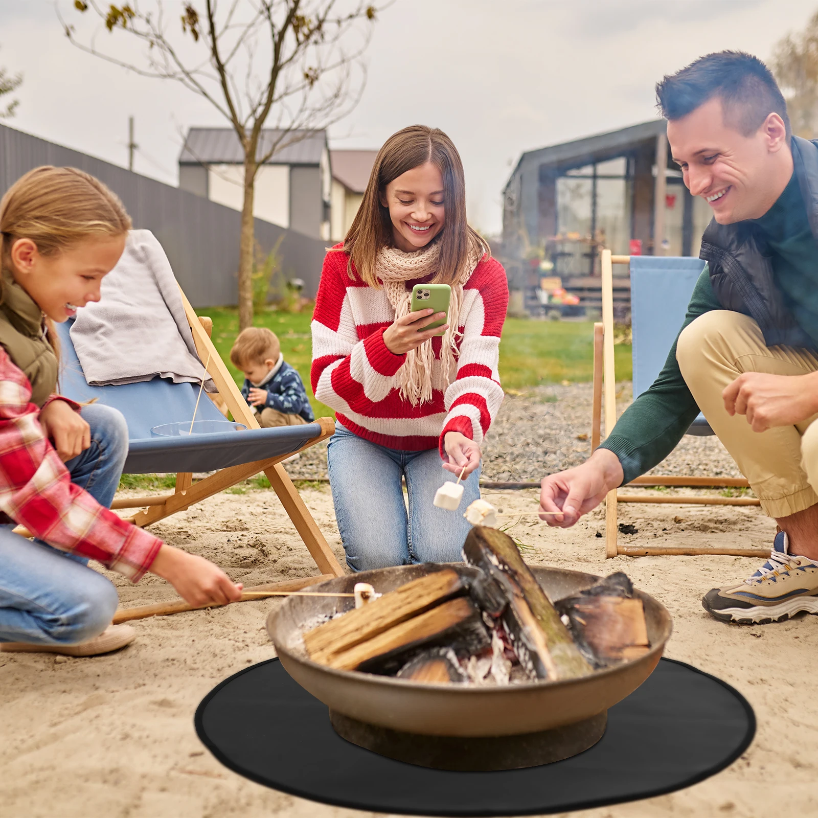 Fireproof Mat Heat Resistant Fireplace Stove Mats for Under Grill BBQ Deck Protector Large Round Outdoor Camping Fire Pit Mats
Fireproof Mat Heat Resistant Fireplace Stove Mats for Under Grill BBQ Deck Protector Large Round Outdoor Camping Fire Pit Mats